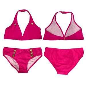 Juicy Couture Girl's 2 Piece Bikini Set Pink NEW with TAGS